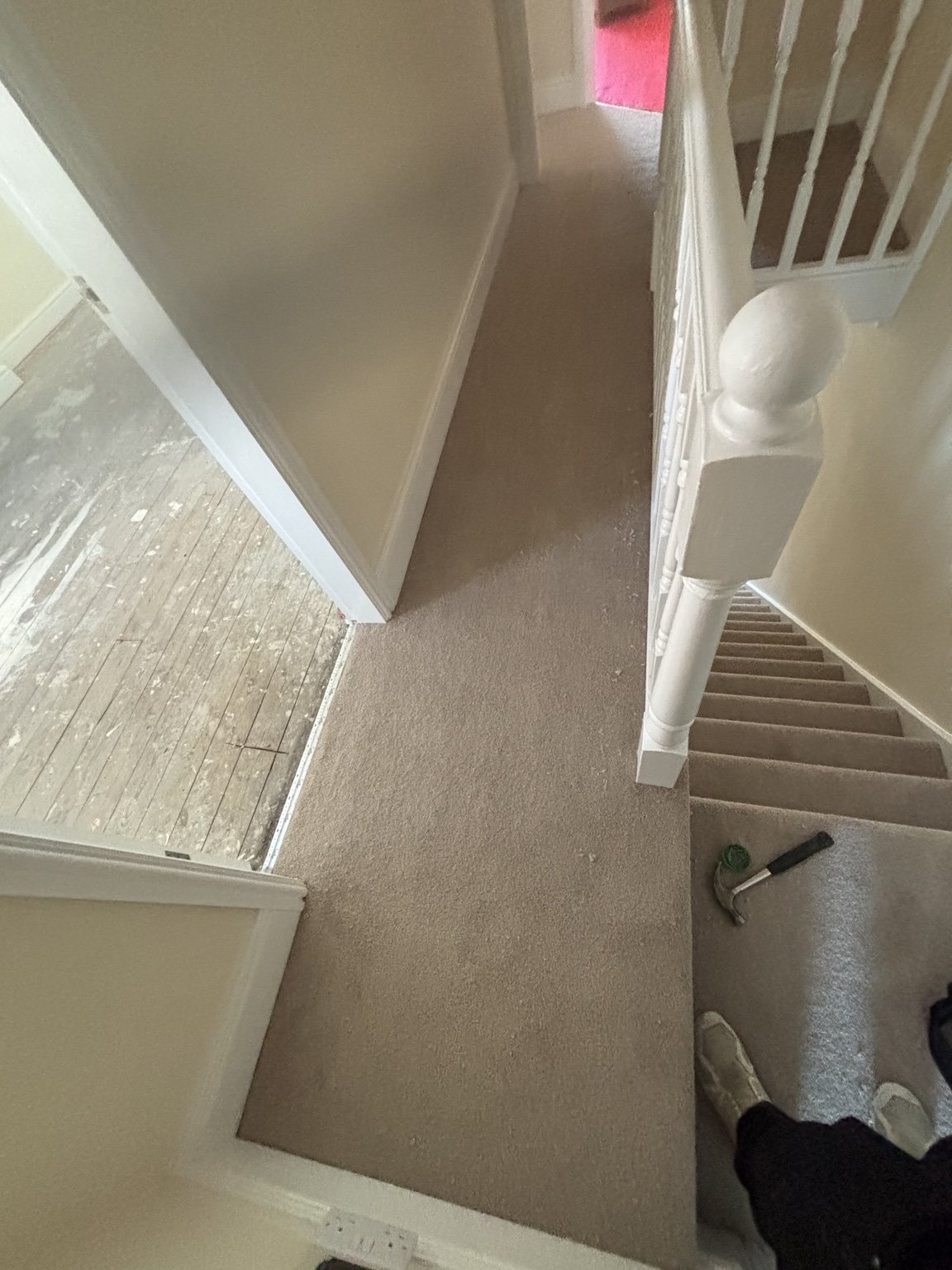 Hallway and stairs carpet after fitting in Doncaster home
