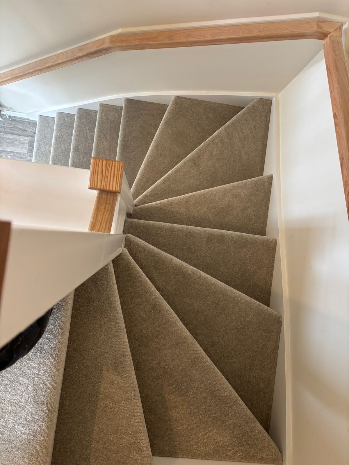 Stair carpet fitted neatly in Doncaster home