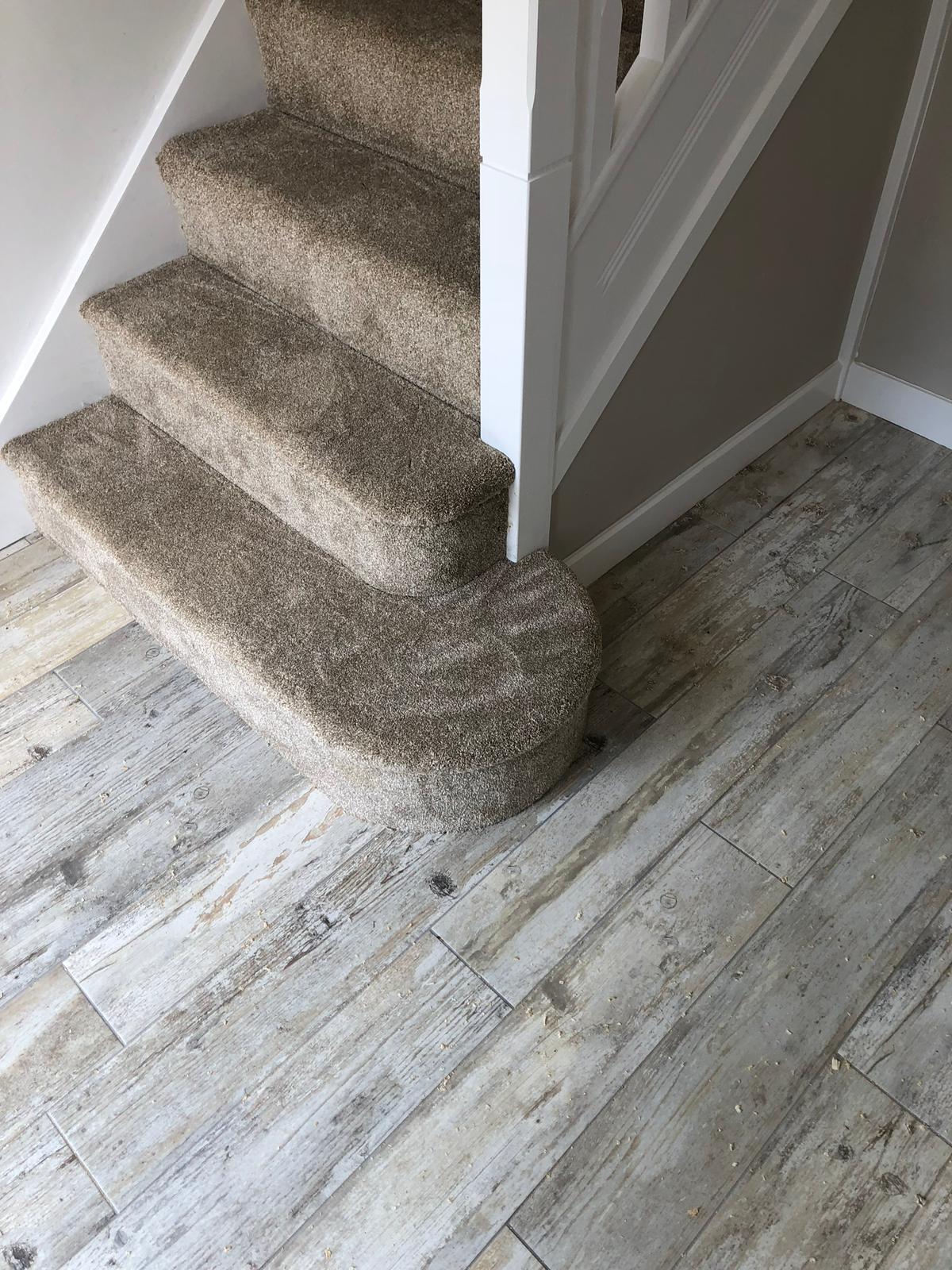 Wood-effect vinyl flooring in hallway, South Yorkshire